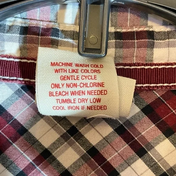 MOSSIMO Juniors Sz-XXL Button-up Top, Plaid-Not Flannel-Very Stretchy-Fitted Cut - Picture 9 of 13